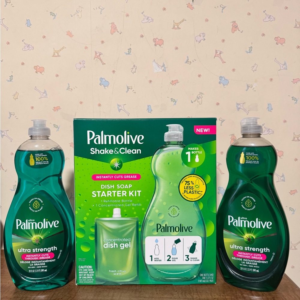 Palmolive Shake & Clean Dish Soap Starter Kit + Ultra Strength Bottles